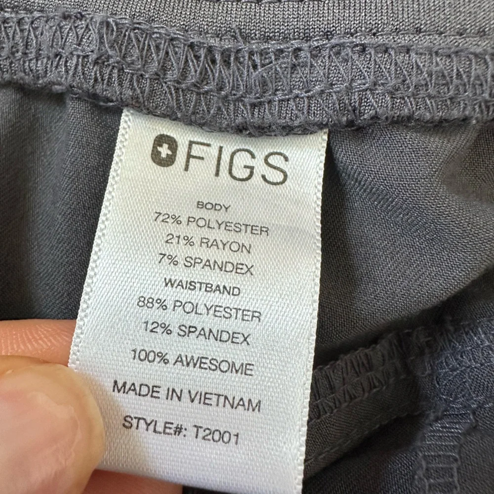 Figs Men’s Axim Cargo Scrub Pants Charcoal Blue Drawstring Size XXL